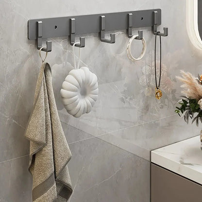 Coat Rack Wall-Mounted Metal Multiple Hooks
