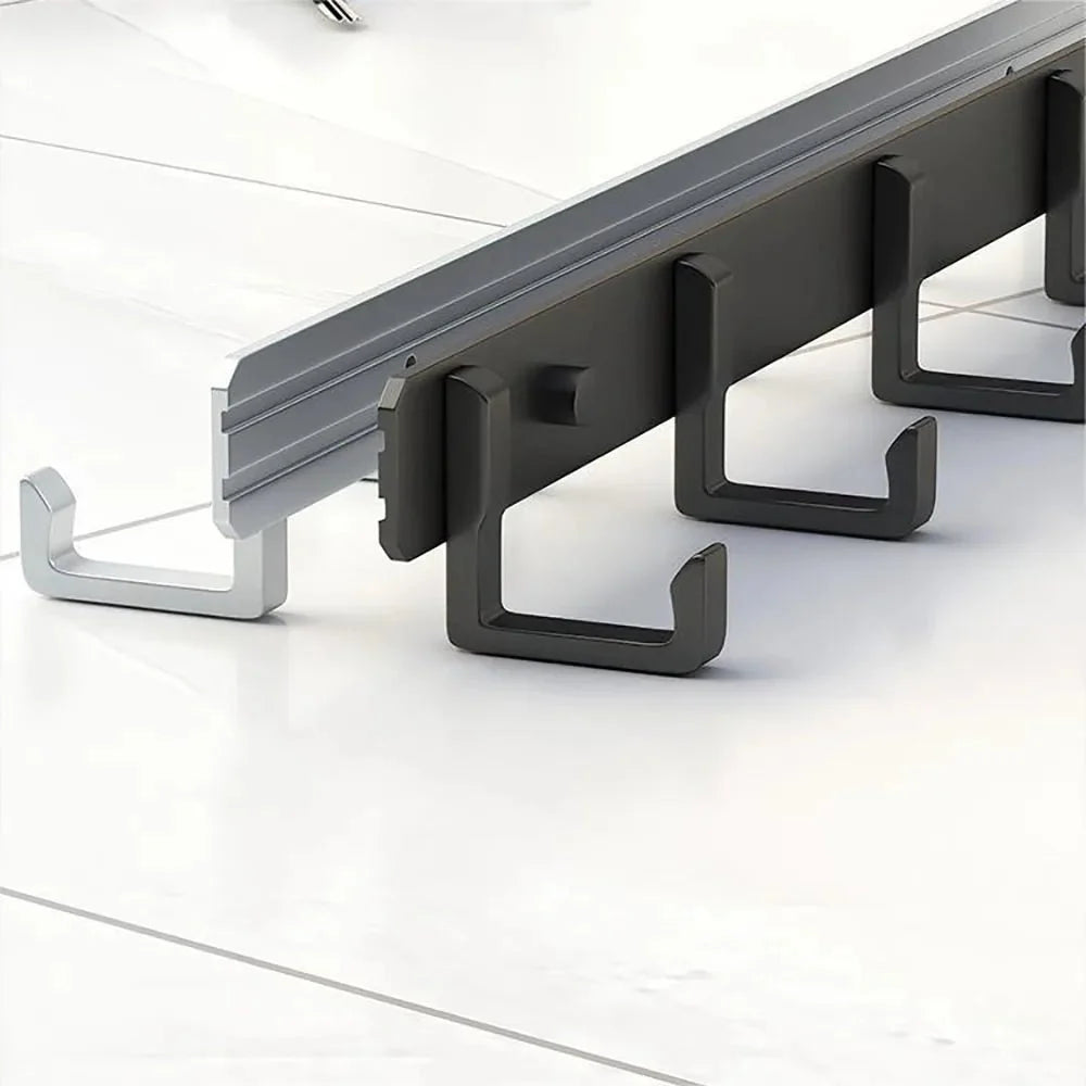 Coat Rack Wall-Mounted Metal Multiple Hooks