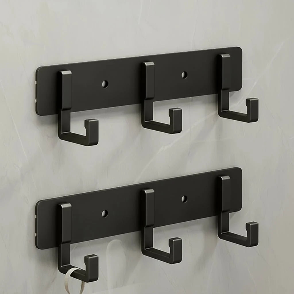 Coat Rack Wall-Mounted Metal Multiple Hooks