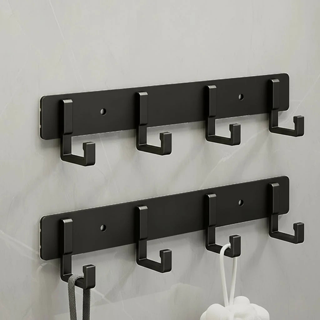 Coat Rack Wall-Mounted Metal Multiple Hooks