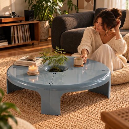 Coffee Table Modular Glossy ABS 4-Piece Set