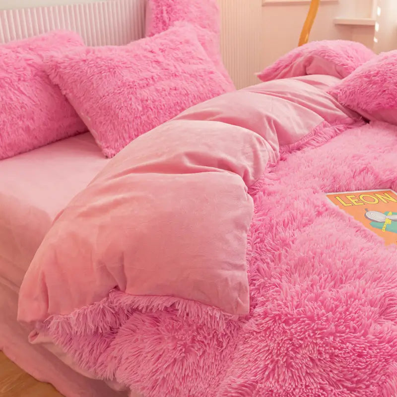 Comforter Set Plush Sherpa Fleece Machine Washable**