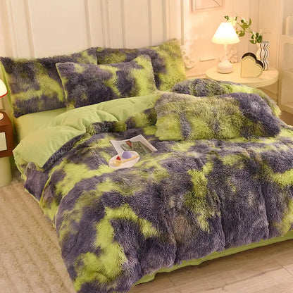 Comforter Set Plush Sherpa Fleece Machine Washable**