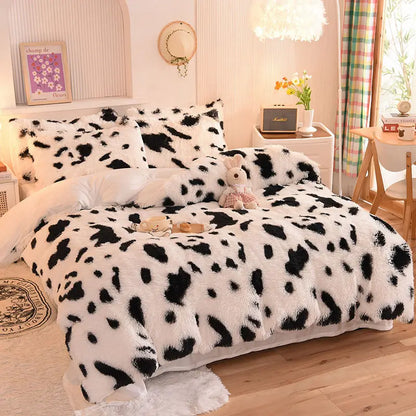 Comforter Set Plush Sherpa Fleece Machine Washable**