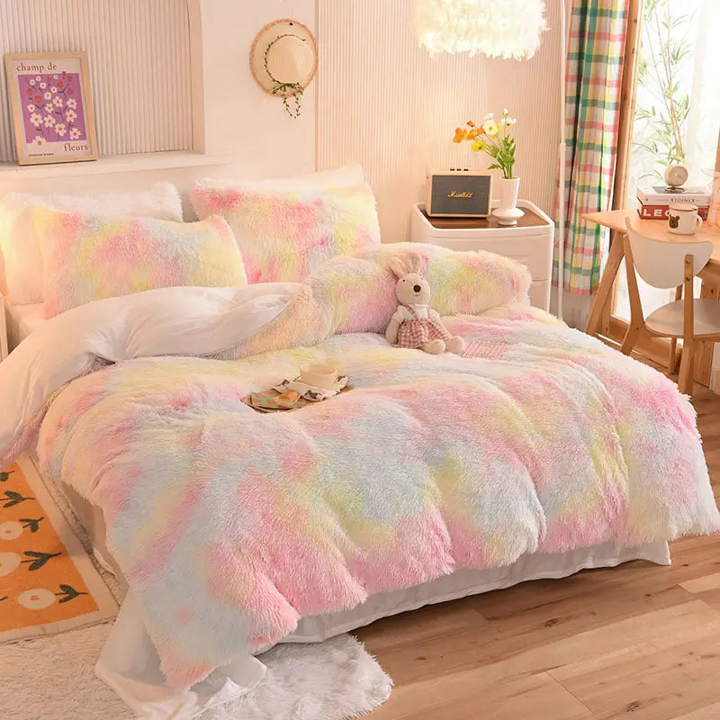 Comforter Set Plush Sherpa Fleece Machine Washable**