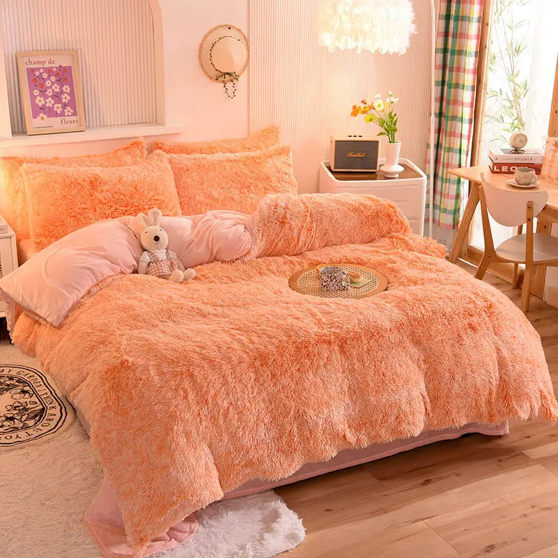 Comforter Set Plush Sherpa Fleece Machine Washable**