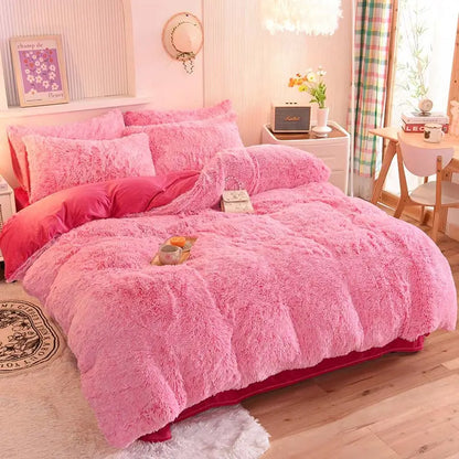 Comforter Set Plush Sherpa Fleece Machine Washable**