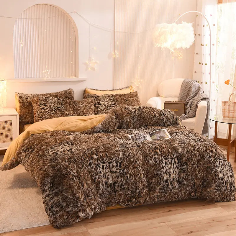 Comforter Set Plush Sherpa Fleece Machine Washable**