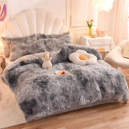 Comforter Set Plush Sherpa Fleece Machine Washable**