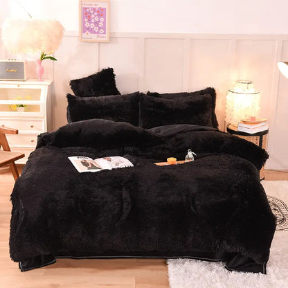 Comforter Set Plush Sherpa Fleece Machine Washable**