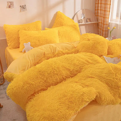 Comforter Set Plush Sherpa Fleece Machine Washable**