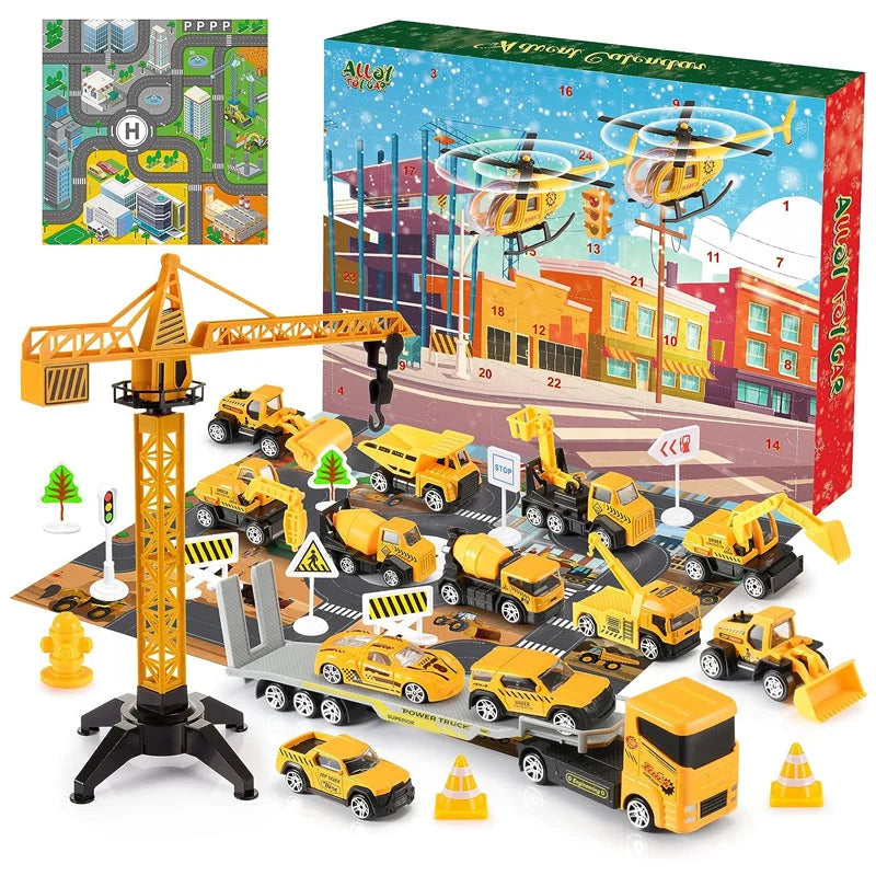 Construction Advent Calendar Toy Vehicles & Play Mat