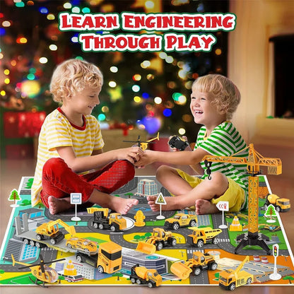 Construction Advent Calendar Toy Vehicles & Play Mat