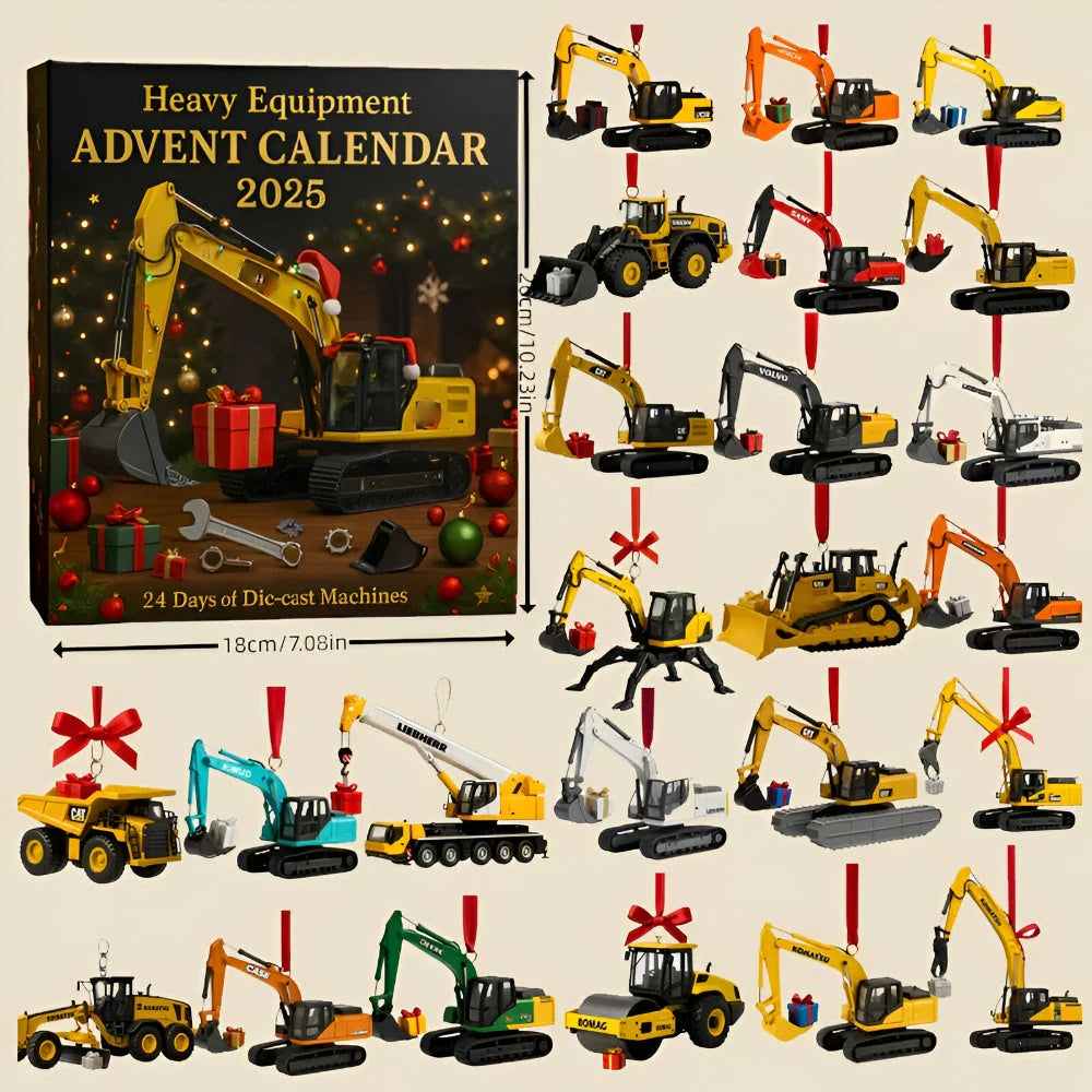 Construction Vehicle Advent Calendar 24 Die-Cast Metal Models