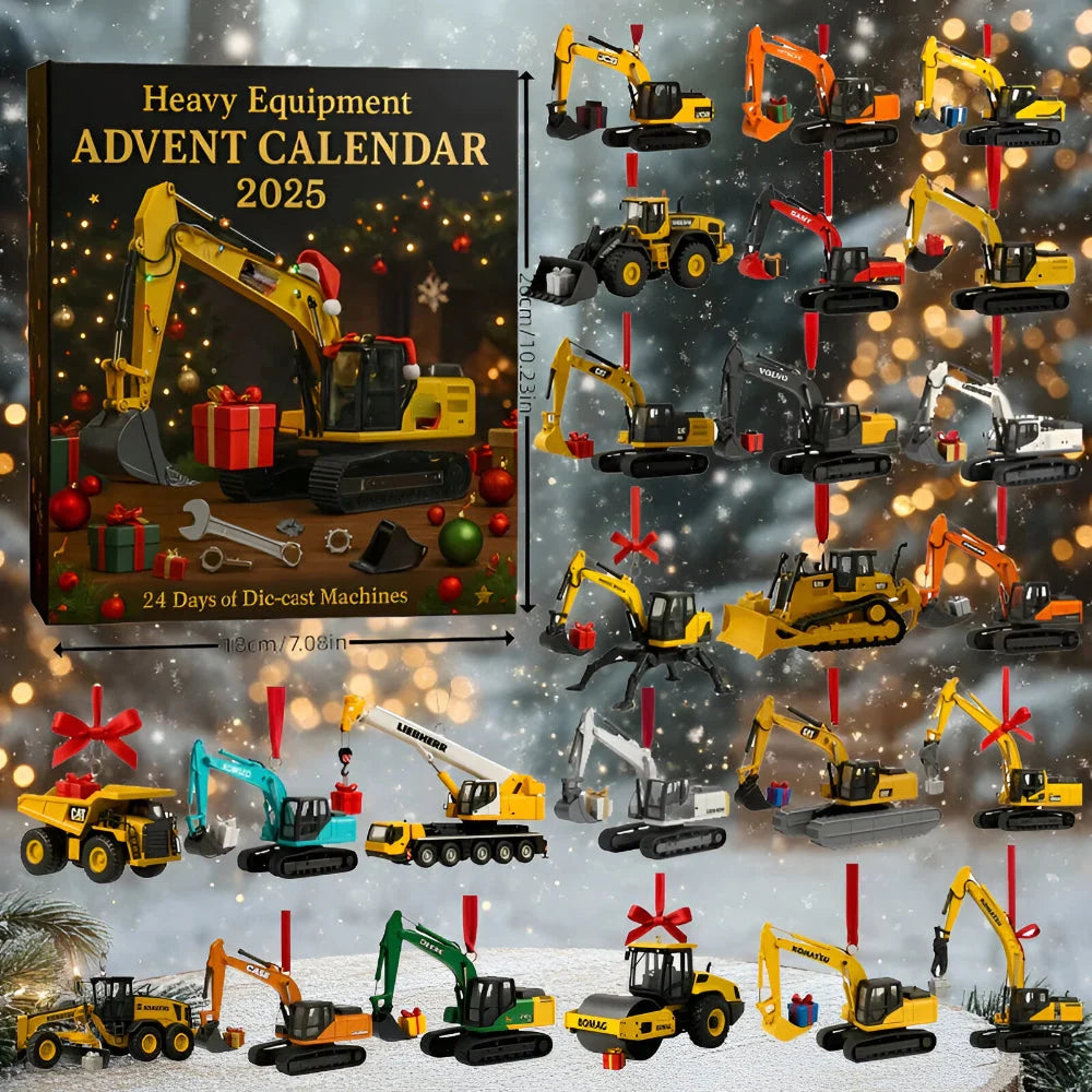 Construction Vehicle Advent Calendar 24 Die-Cast Metal Models