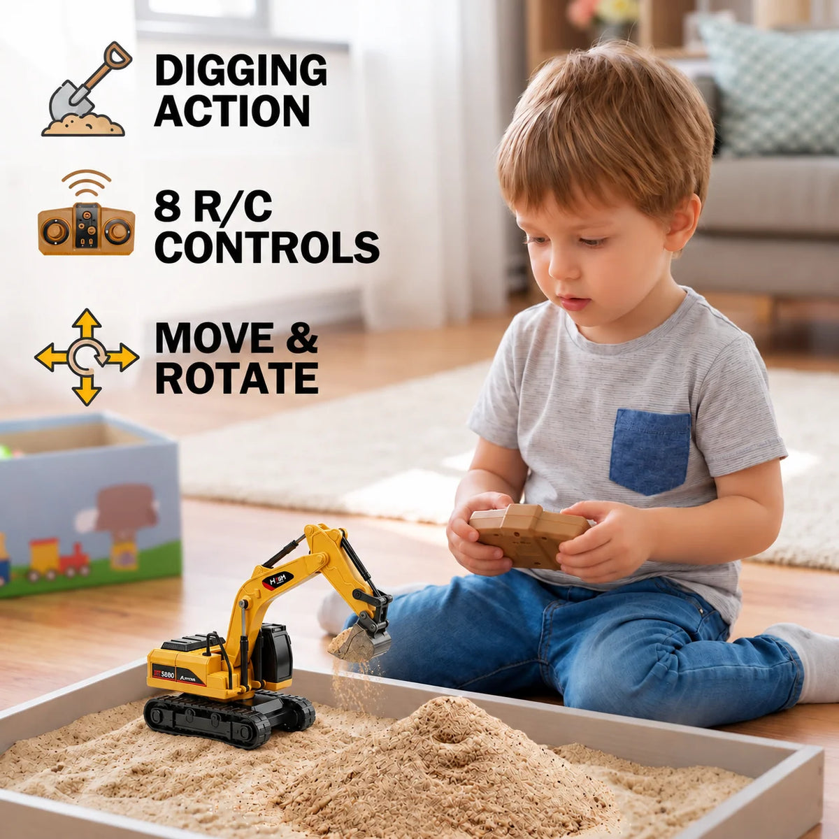 Construction Vehicle Remote-Controlled 1:64 Scale
