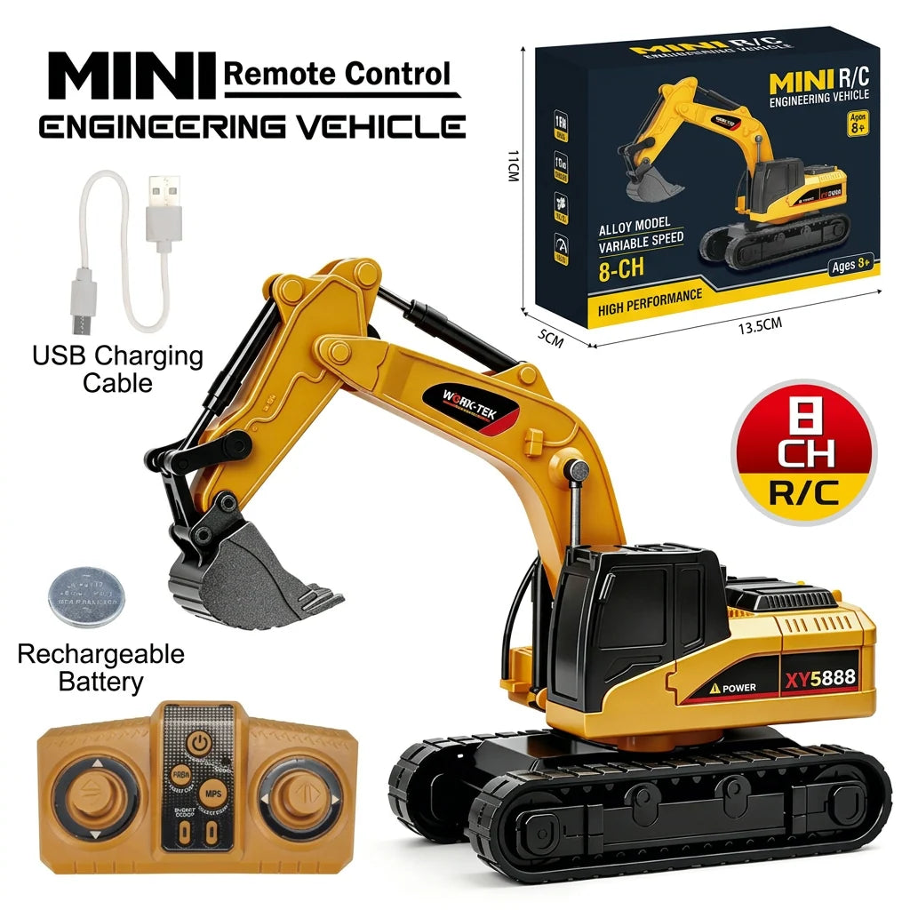 Construction Vehicle Remote-Controlled 1:64 Scale