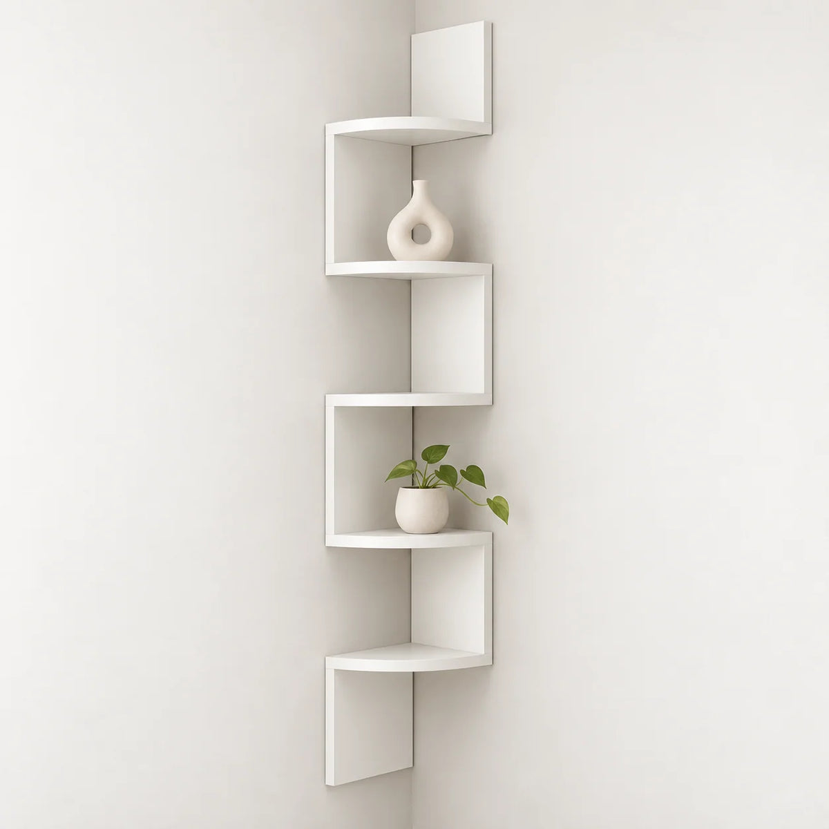 Corner Wall Shelf Multi-Tier Space-Saving