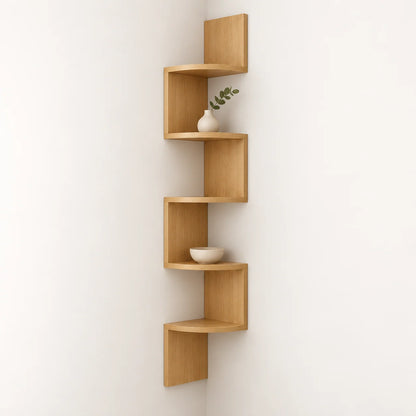 Corner Wall Shelf Multi-Tier Space-Saving