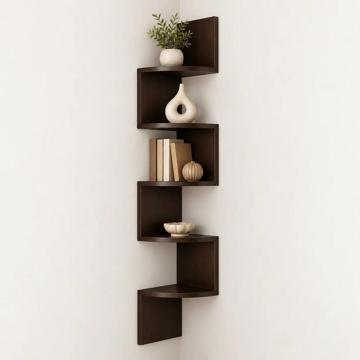 Corner Wall Shelf Multi-Tier Space-Saving