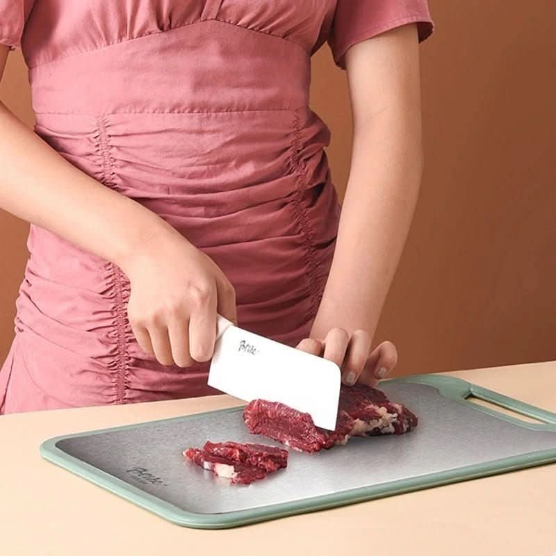 Cutting Board Double-Sided Stainless Steel & Non-Stick Juice Groove