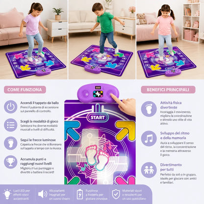 Dance Mat Interactive LED Lights & Music
