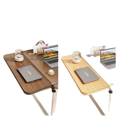 Desk Extension Shelf Bamboo Clamp-On Adjustable Space-Saving Design