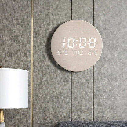 Digital Desk Clock LED Display Compact 7.7-Inch