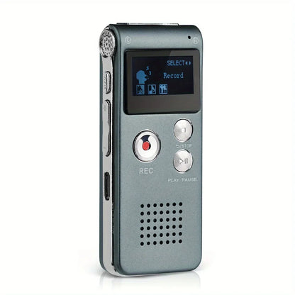 Digital Voice Recorder Voice-Activated Built-In Speaker & Headphone Jack