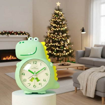 Dinosaur Alarm Clock Silent Mechanism Gentle Wake-Up Light