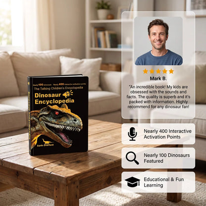 Dinosaur Encyclopedia Book Interactive Audio Screen-Free Learning