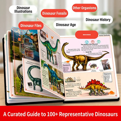 Dinosaur Encyclopedia Book Interactive Audio Screen-Free Learning