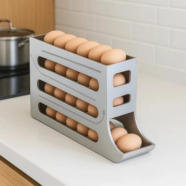 Egg Storage Box Automatic Rolling 30-Egg Capacity