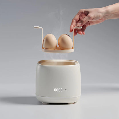 Electric Egg Cooker One-Button Operation Automatic Shutoff Compact Design