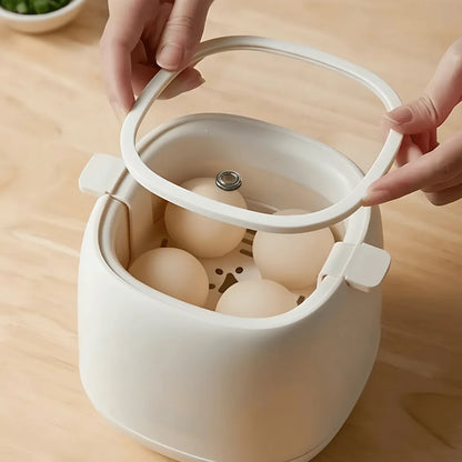 Electric Egg Cooker One-Button Operation Automatic Shutoff Compact Design