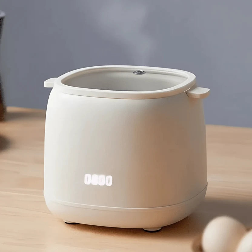 Electric Egg Cooker One-Button Operation Automatic Shutoff Compact Design