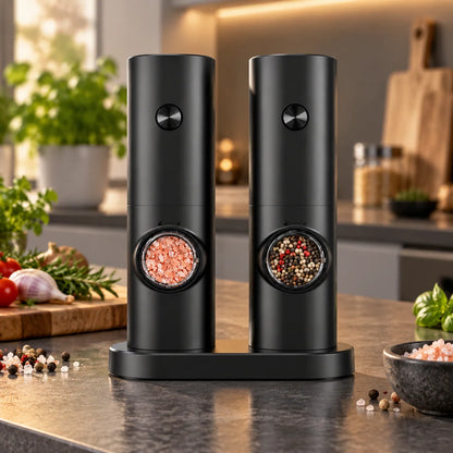 Electric Salt & Pepper Grinder Set Tilt-Activated LED</|im_end|>