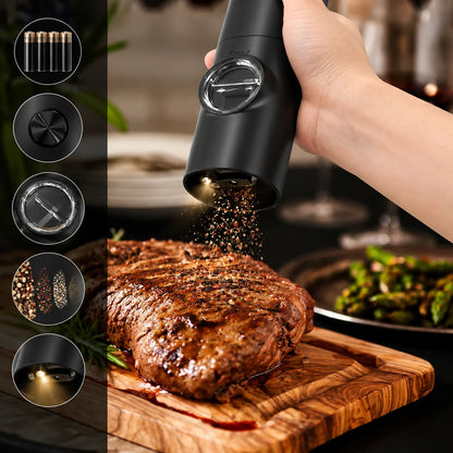 Electric Salt & Pepper Grinder Set Tilt-Activated LED</|im_end|>