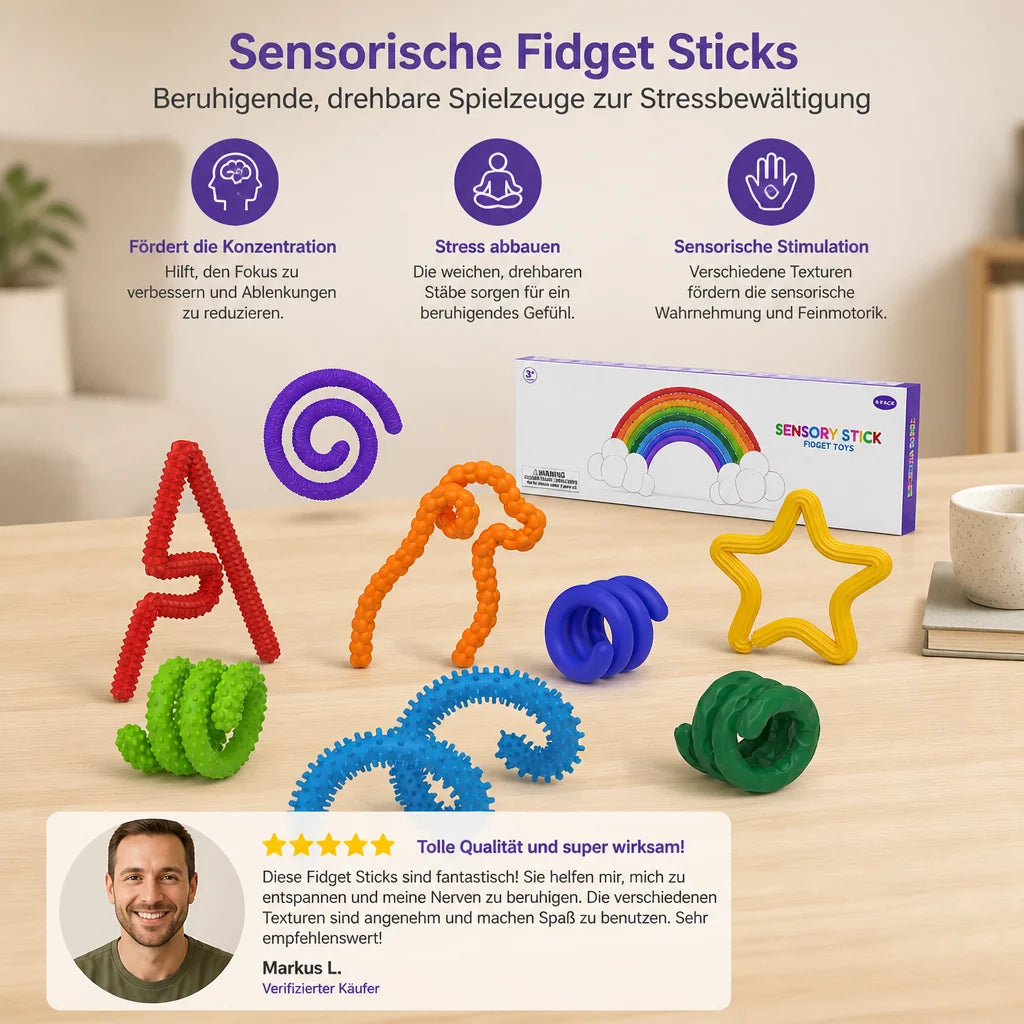 Fidget Sticks Flexible Bendable Portable Sensory Toy