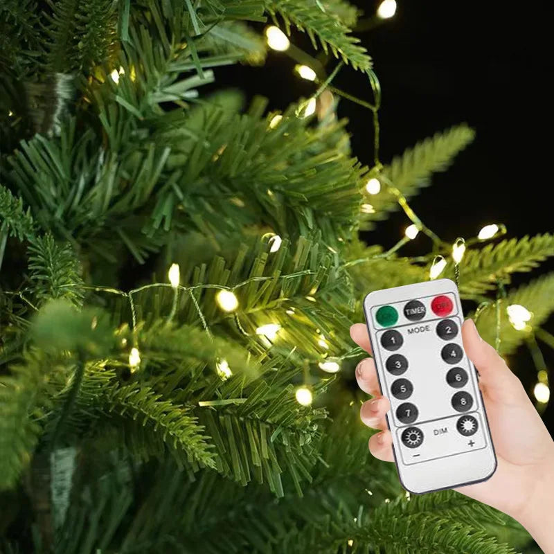 Firework String Lights Flexible Copper Wire Remote Control Timer