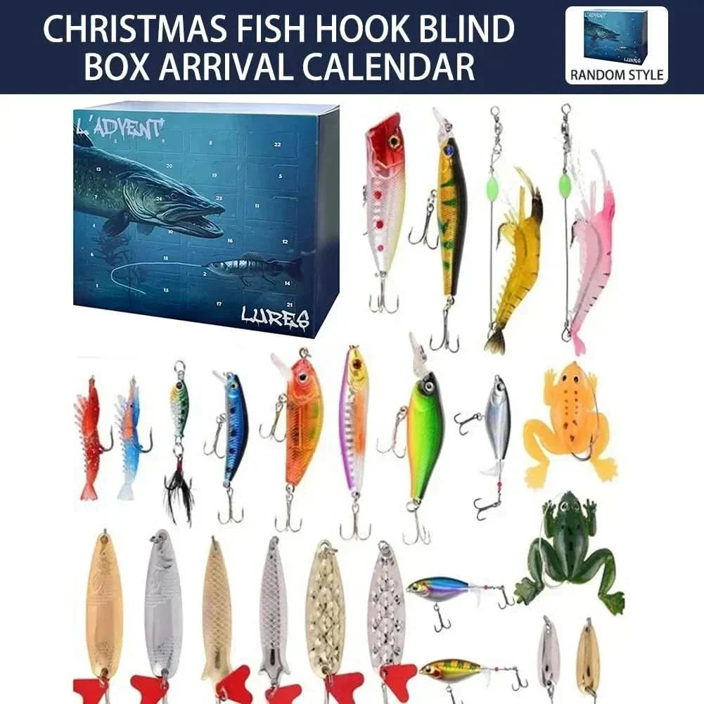 Fishing Lure Advent Calendar 24 Unique Lures Freshwater & Saltwater Tackle
