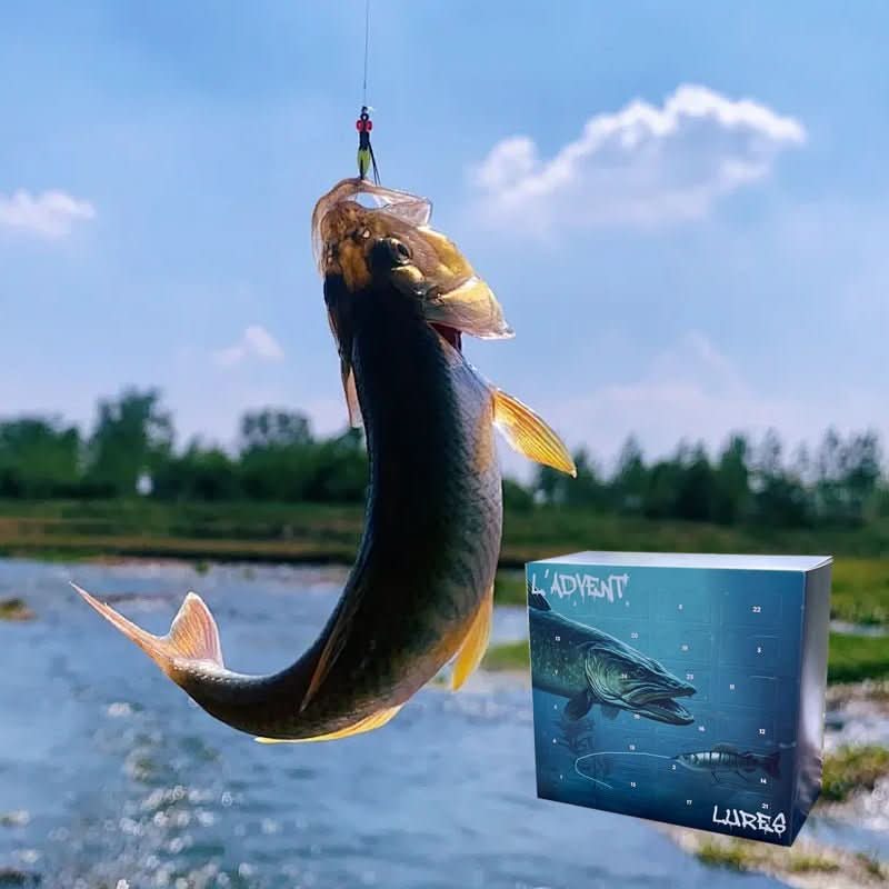 Fishing Lure Advent Calendar 24 Unique Lures Freshwater & Saltwater Tackle