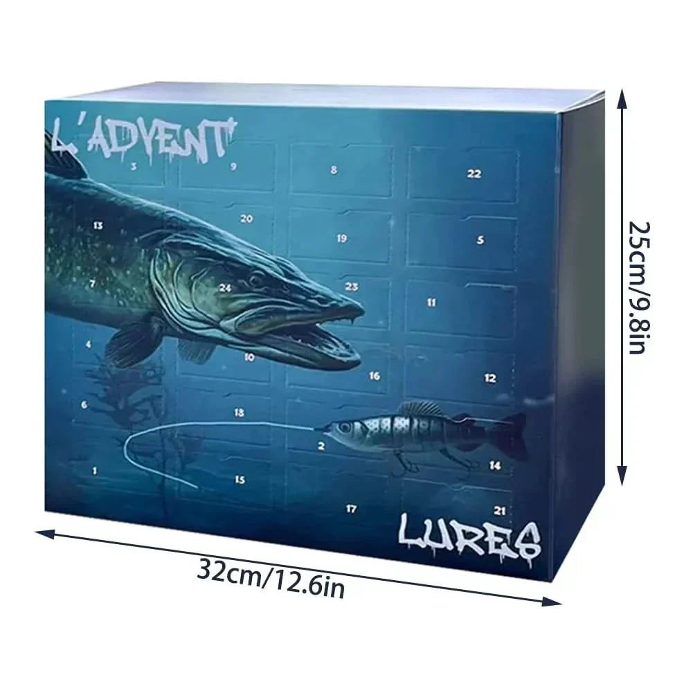 Fishing Lure Advent Calendar 24 Unique Lures Freshwater & Saltwater Tackle