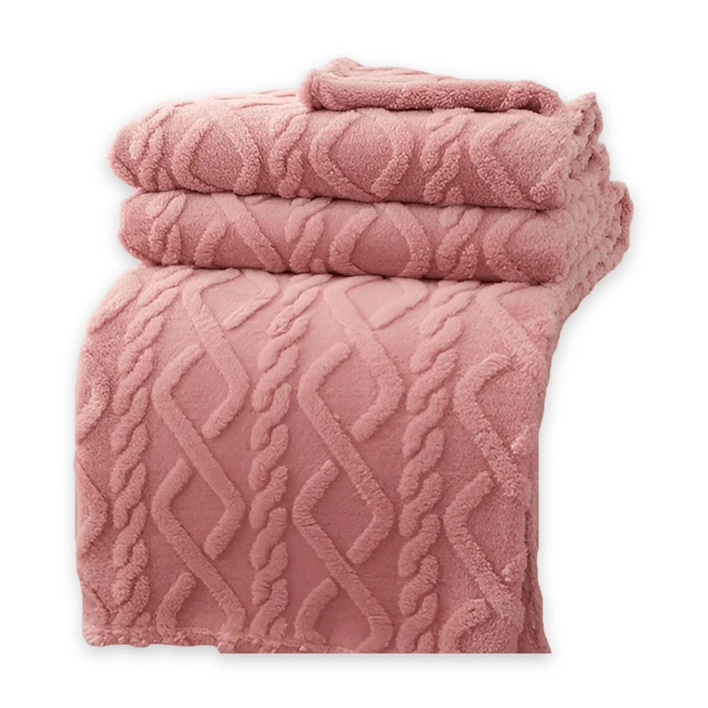 Fleece Blanket Double-Layer Soft Machine-Washable