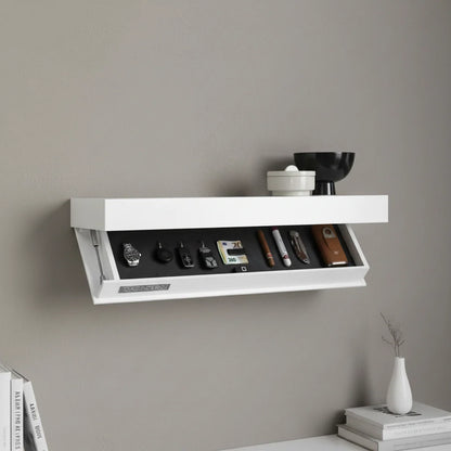 Floating Wall Shelf Hidden Storage Compartment