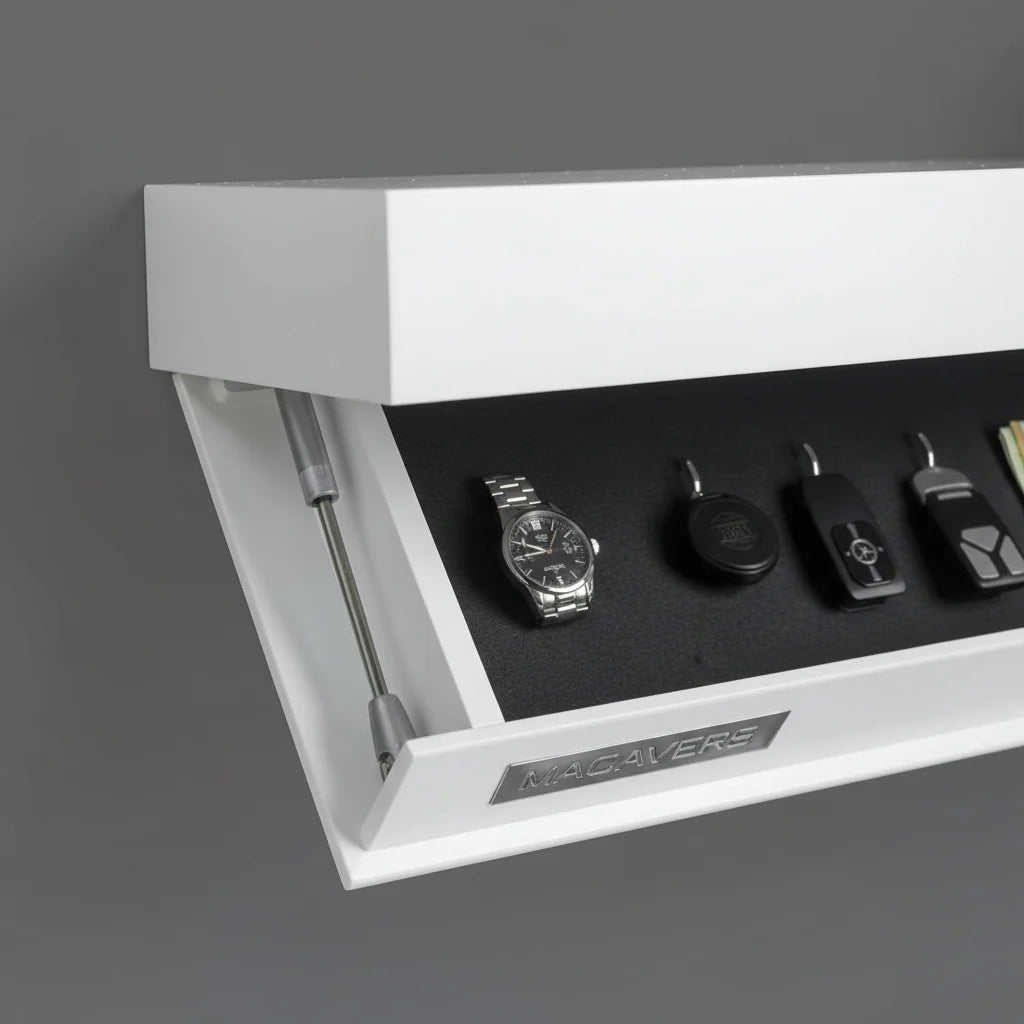 Floating Wall Shelf Hidden Storage Compartment