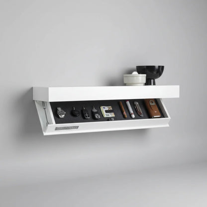 Floating Wall Shelf Hidden Storage Compartment