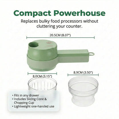 Food Chopper Electric Stainless Steel Blades USB-C Rechargeable