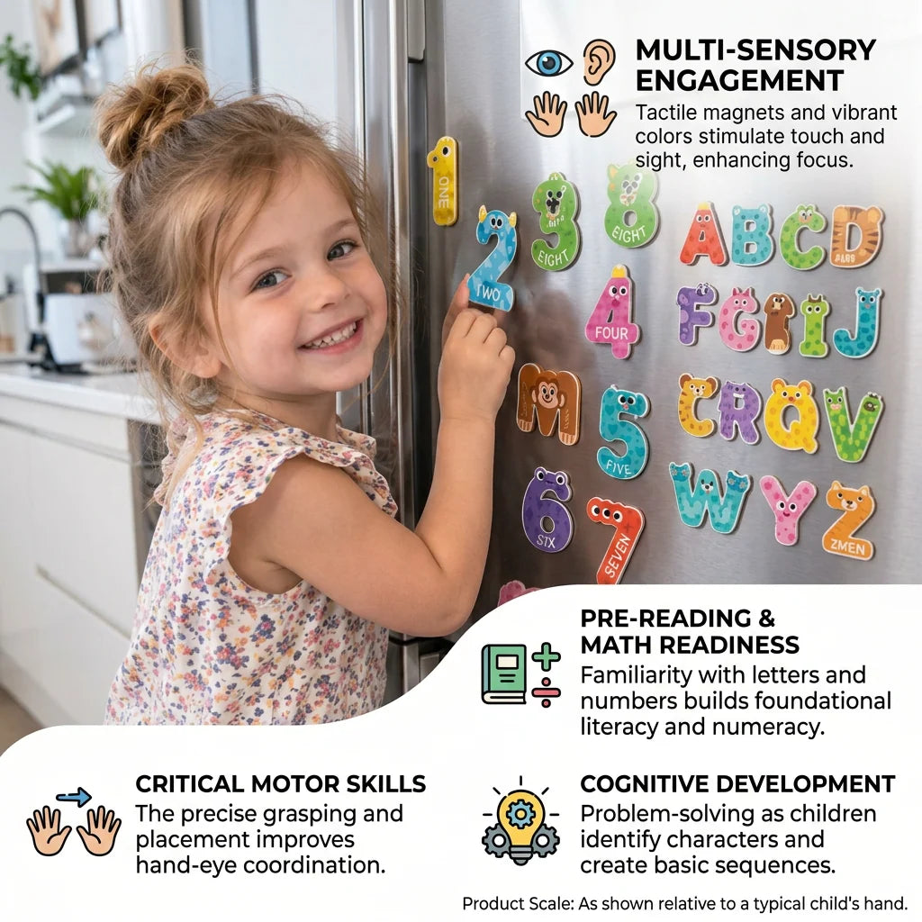Fridge Magnets Alphabet & Number Animal Designs