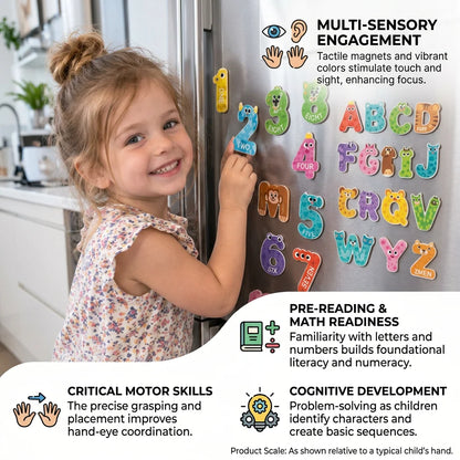 Fridge Magnets Alphabet & Number Animal Designs
